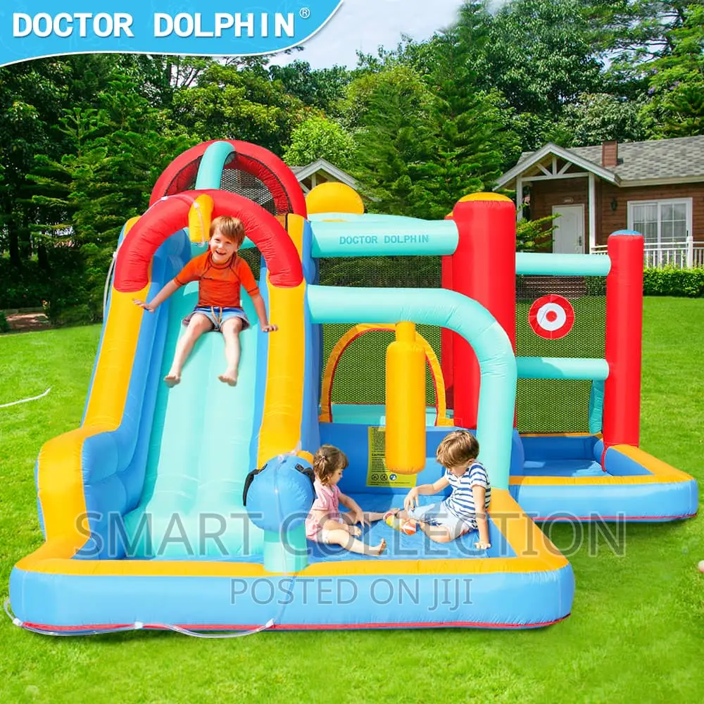 Dr Dolphin Jumping Castle With Electric Blower
