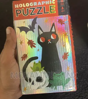 Holographic Foil Cat Black Puzzle