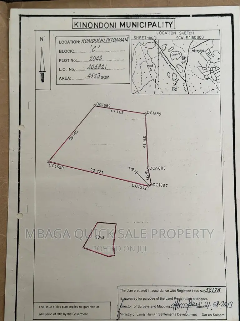 Big Plot for Sale at Kunduchi Mtongani