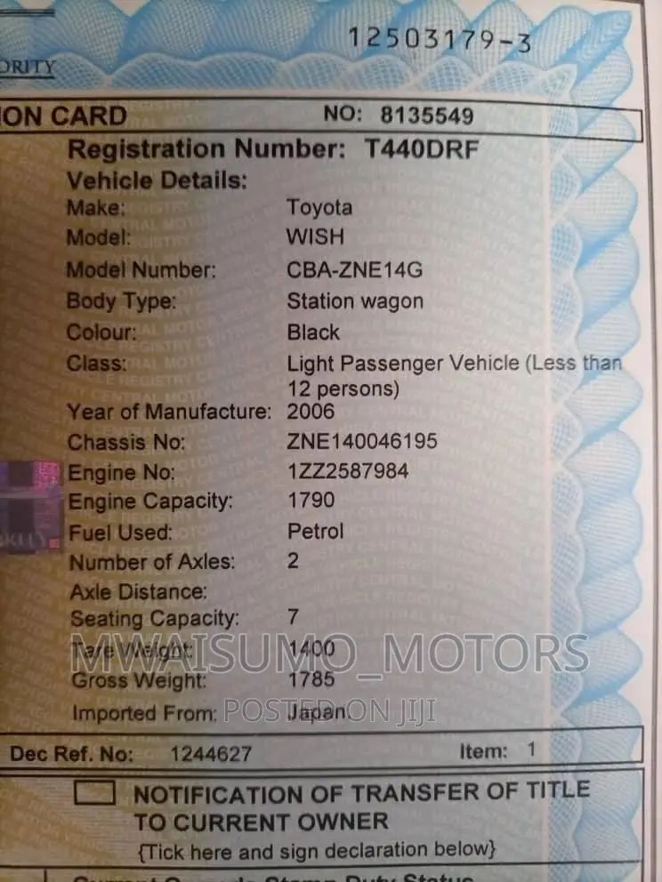 Toyota Wish 2006 Black