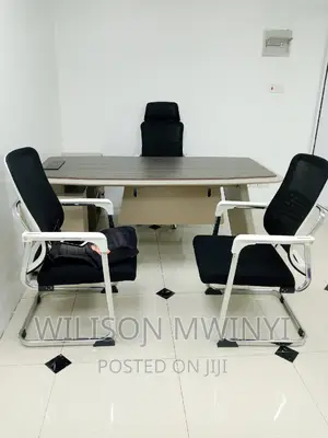 Executive Office Table and Chairs (3) Meza Na Viti