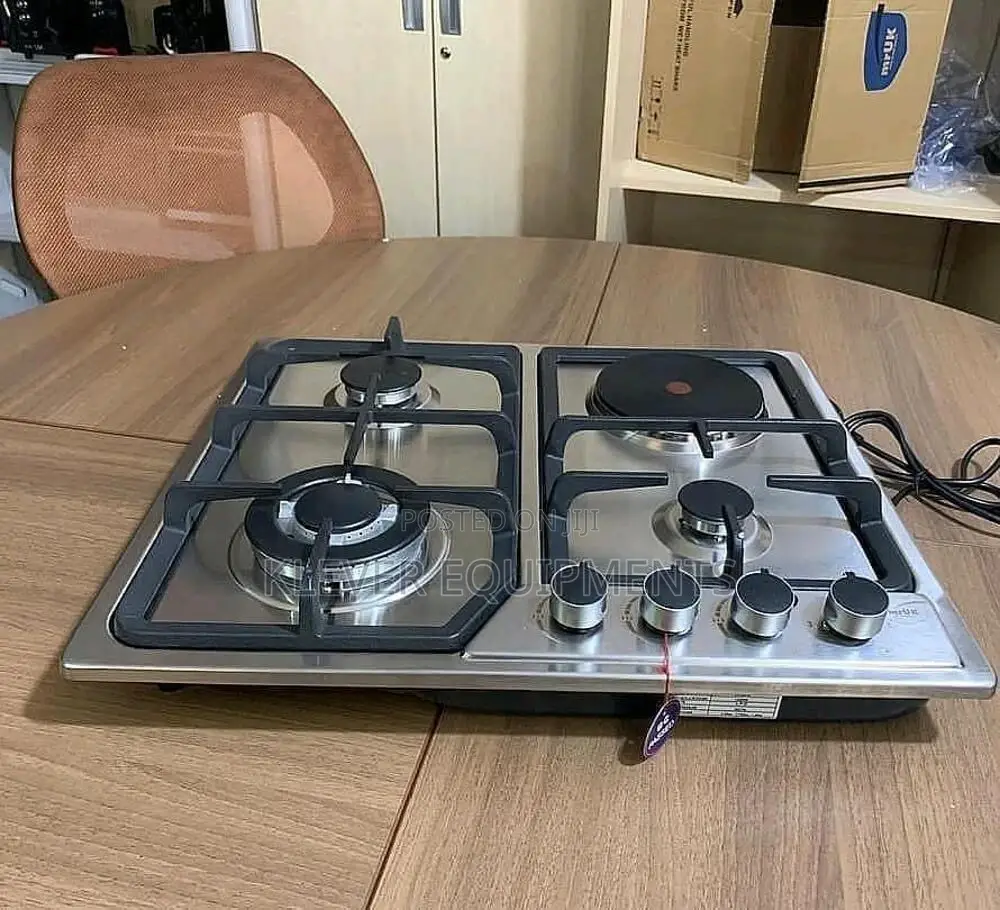 Mr UK Stainless Steel COOKER (3gas and 1 Electric Hotplate)