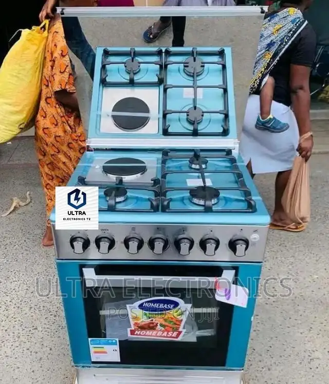 HOMEBASE COOKER. Plate 3 Za Gas, Plate1 Ya Umeme Na Oven OG
