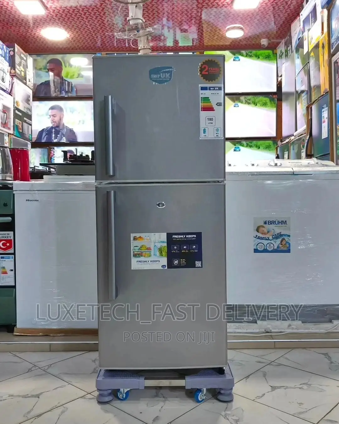 Mr UK Double Doors Refrigerator 212 Litres Fast Cooling