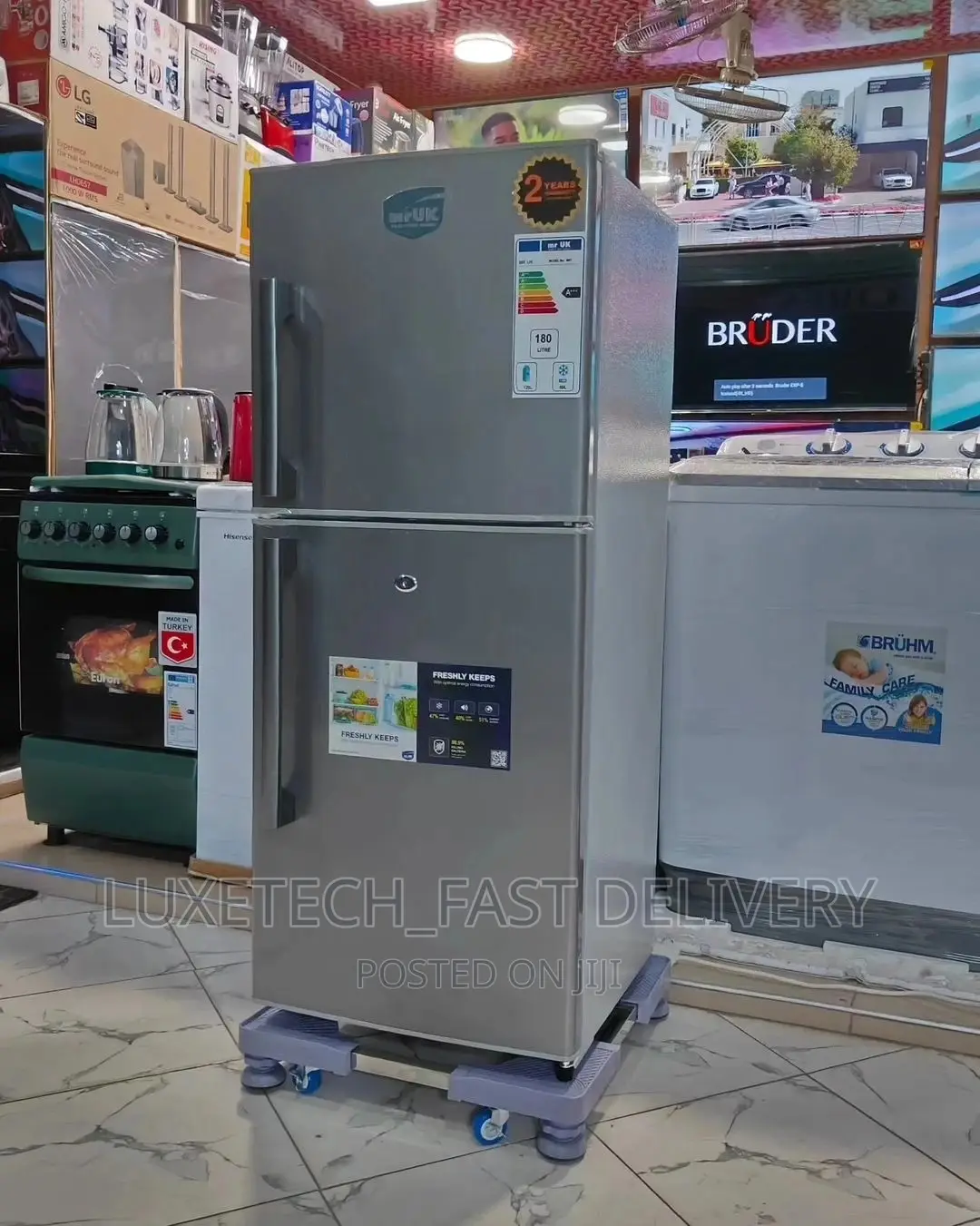 Mr UK Double Doors Refrigerator 212 Litres Fast Cooling