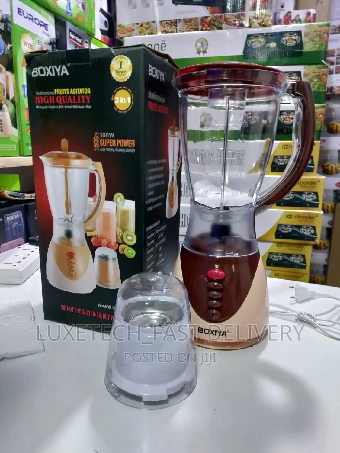 Boxiya Electric Blender 1.5L 2 in 1