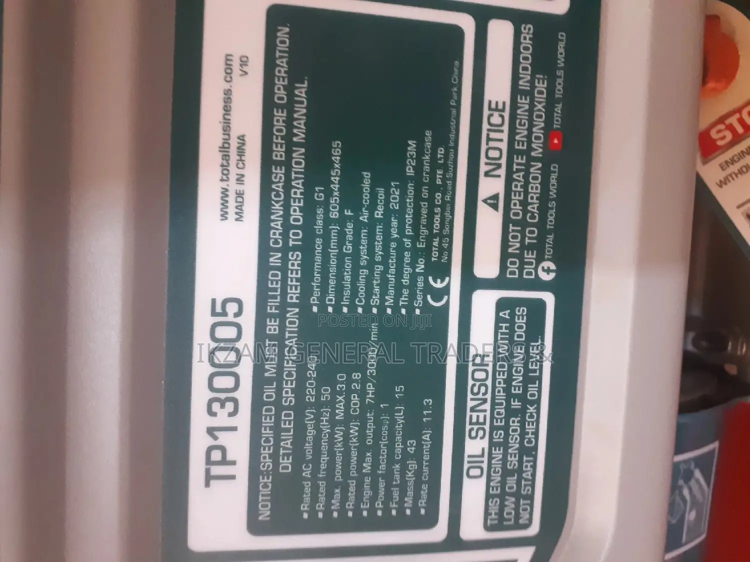 3.0kva Generator (Total Brand)