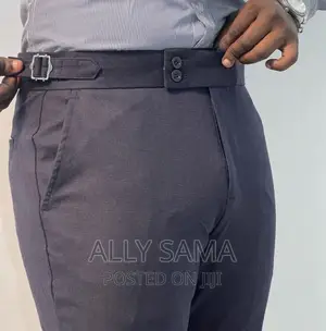 Mens Trousers Gray Material Cotton Original