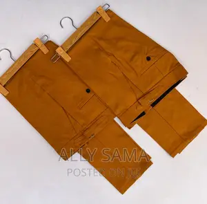 Mens Trousers Brown Original Material Cotton