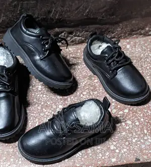 Girls School Shoes Black Full