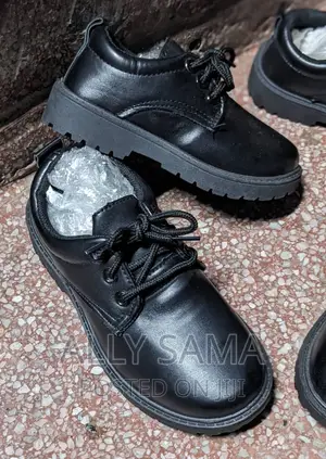Girls School Shoes Black Full