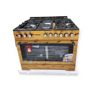 BRUHM Free Standing Gas Cooker BGC-9642TN Wooden Finish