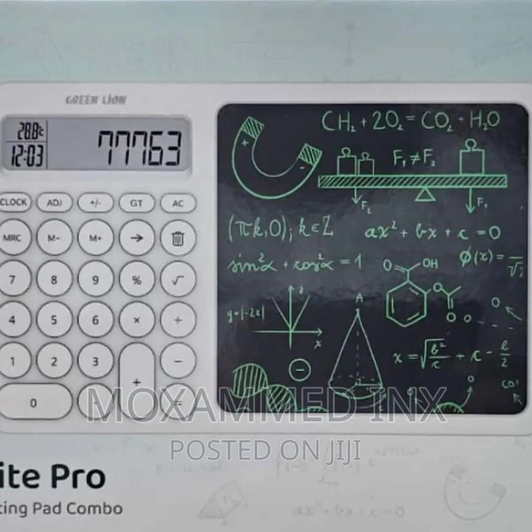 Green Lion Calculator With Writing Pad Combo