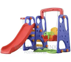 Swing and Slide 3 in 1 for Kids With Basketball Hoop