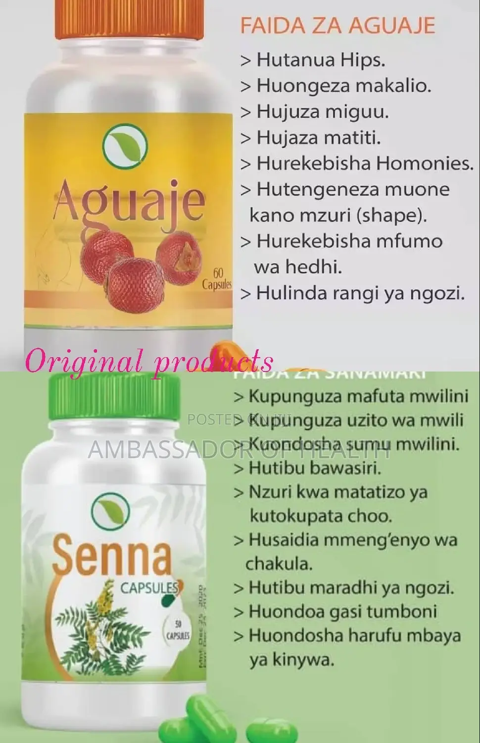 Aguaje Na Senna Zote Zitakupa Shape Na Kupunguza Tumbo Pia