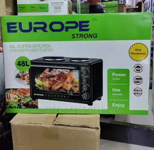 Europe Oven 48l 2 Hot Plates Roasts Bakes Grill