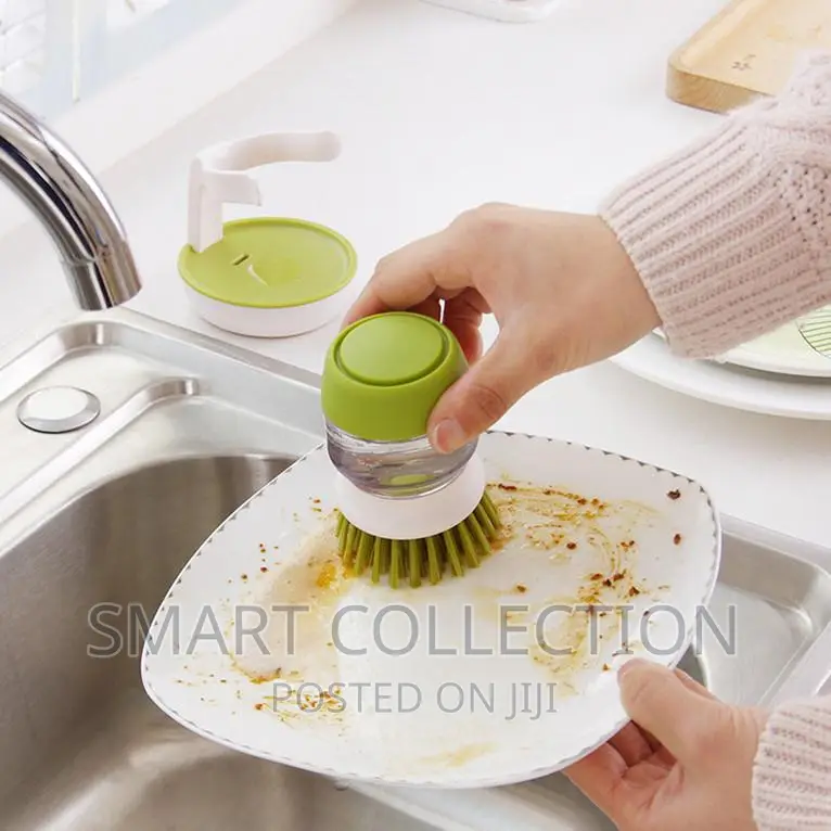 Dish Cleaner Brush With Soap Mini Tank