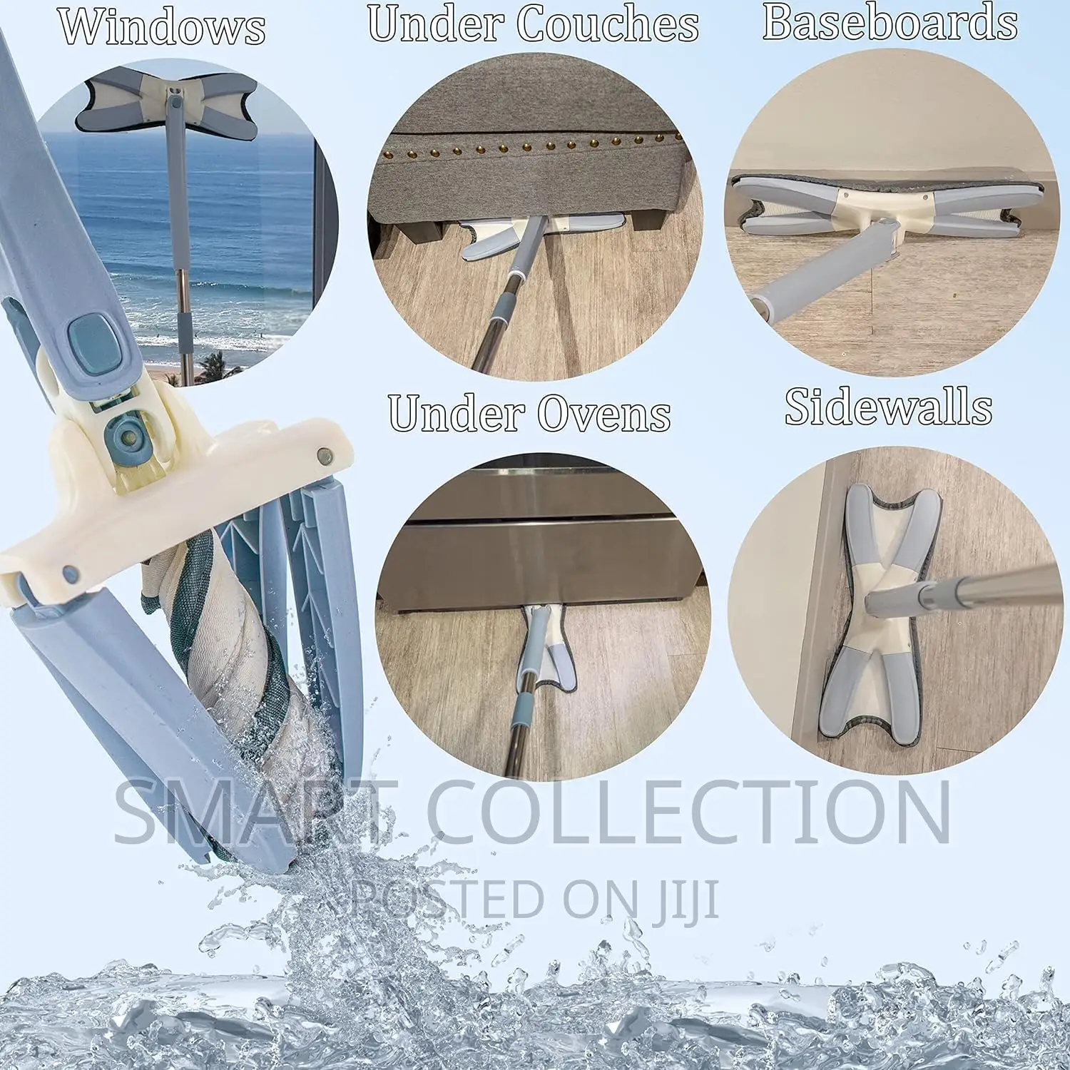 Self Wringing X Shape Floor Mop 360 Dry Wet Rotating
