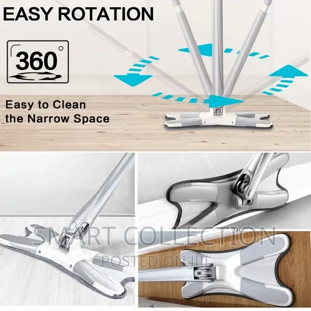 Self Wringing X Shape Floor Mop 360 Dry Wet Rotating