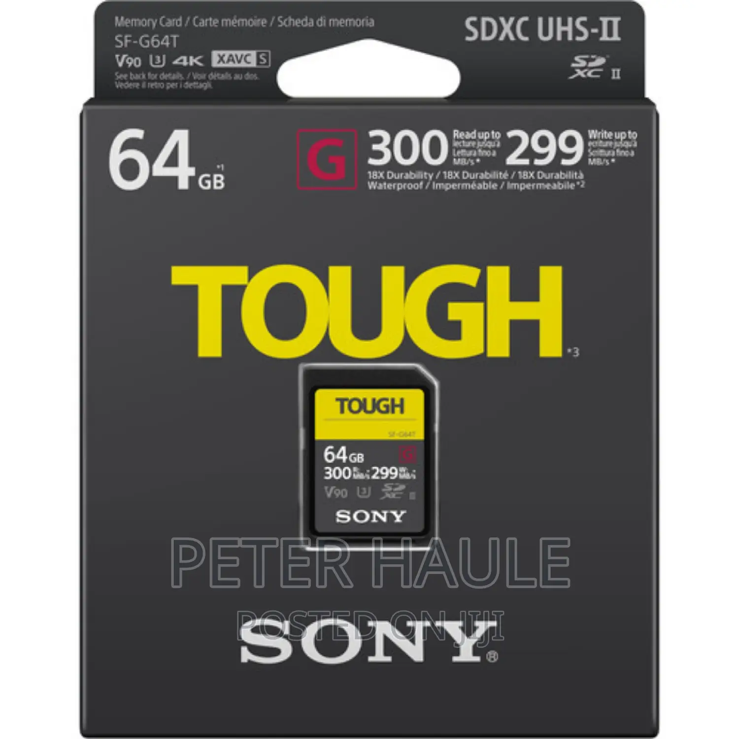 Sony 64gb Sf-G Tough Series Uhs-Ii SDXC Memory Card