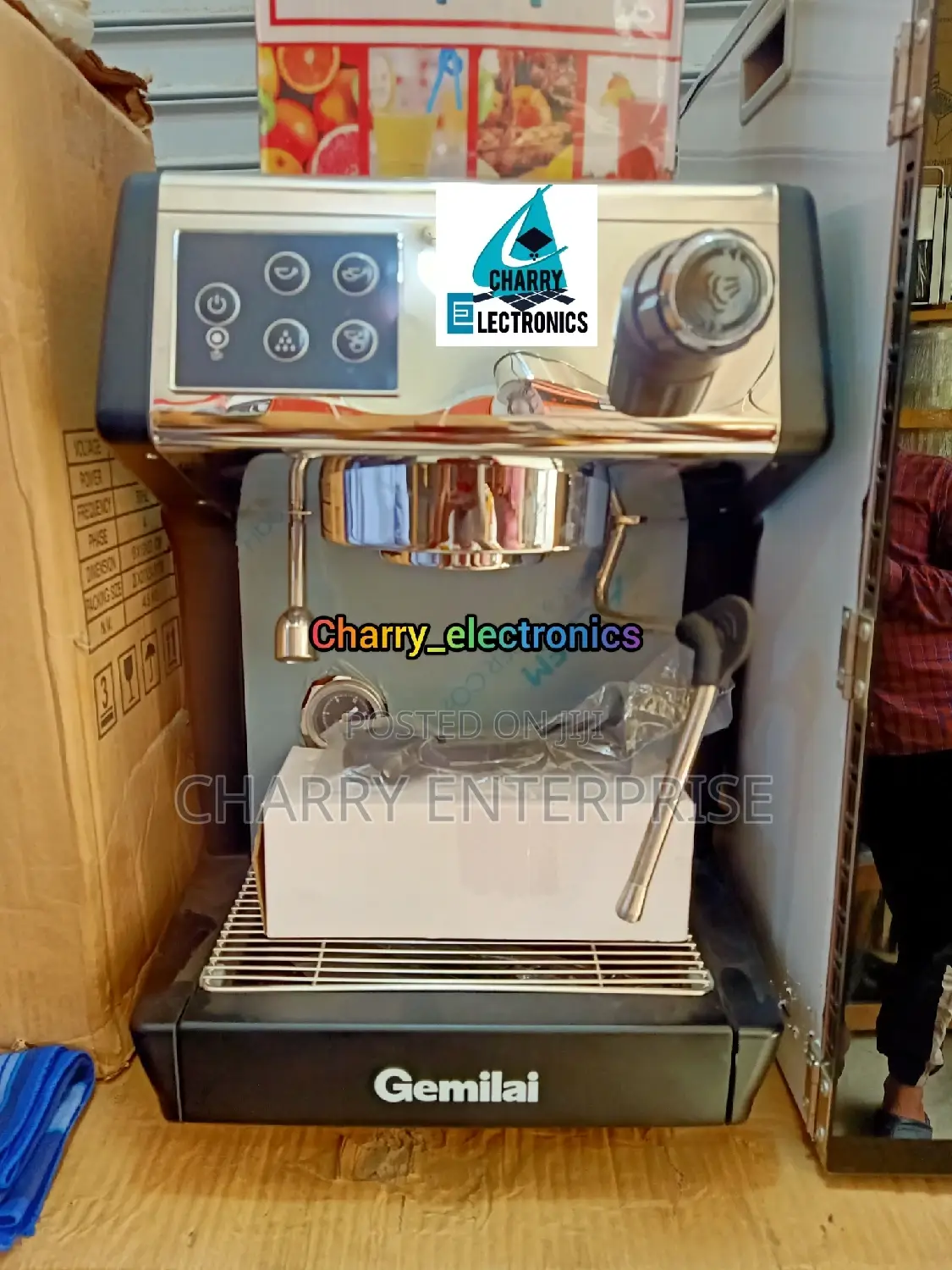 EURO STRONG Cappuccino Espresso Coffee Maker 1hand Gemilal