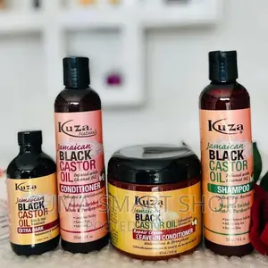 Kuza Jamaican Black Castor Oil Hair Care Set.