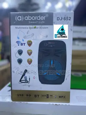 Aborder Portable Rechargeable Speaker System With Wired Mic