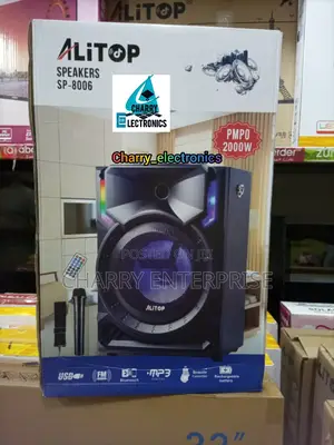 Alitop Portable Rechargeable Speaker With MicPMPO 2000W