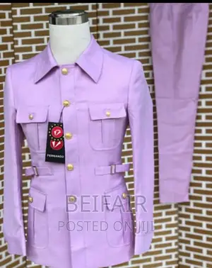 Light Purple Kaunda Suit | Men's Kaunda Suit