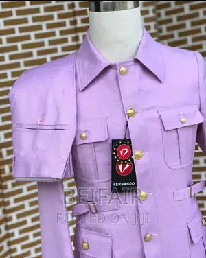 Light Purple Kaunda Suit | Men's Kaunda Suit