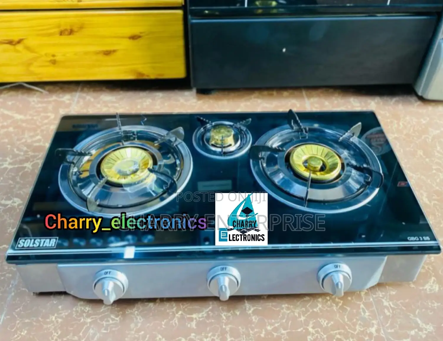  ORIGINAL SOLSTAR Gas Stove 3 Plates Made in Singapore