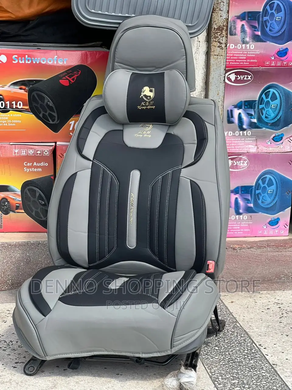 Gray and Black Seat Covers