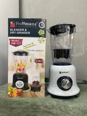 Hoffmans Blender 1.6L 2 in 1 Blender Grinder Multifunction
