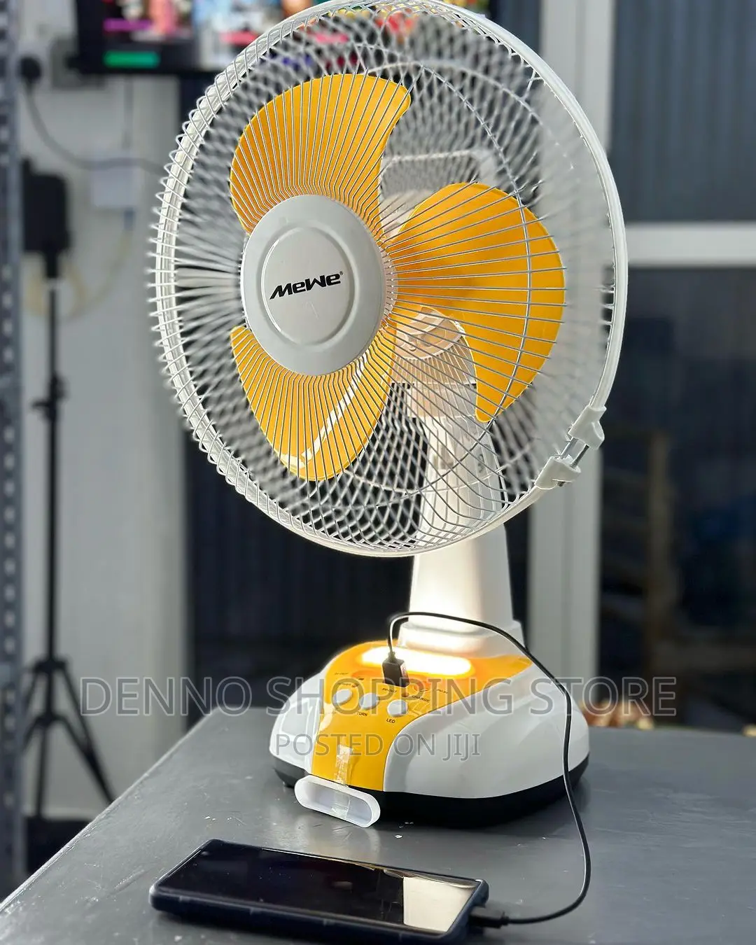 Table Rechargeable Fan With Usb Ports