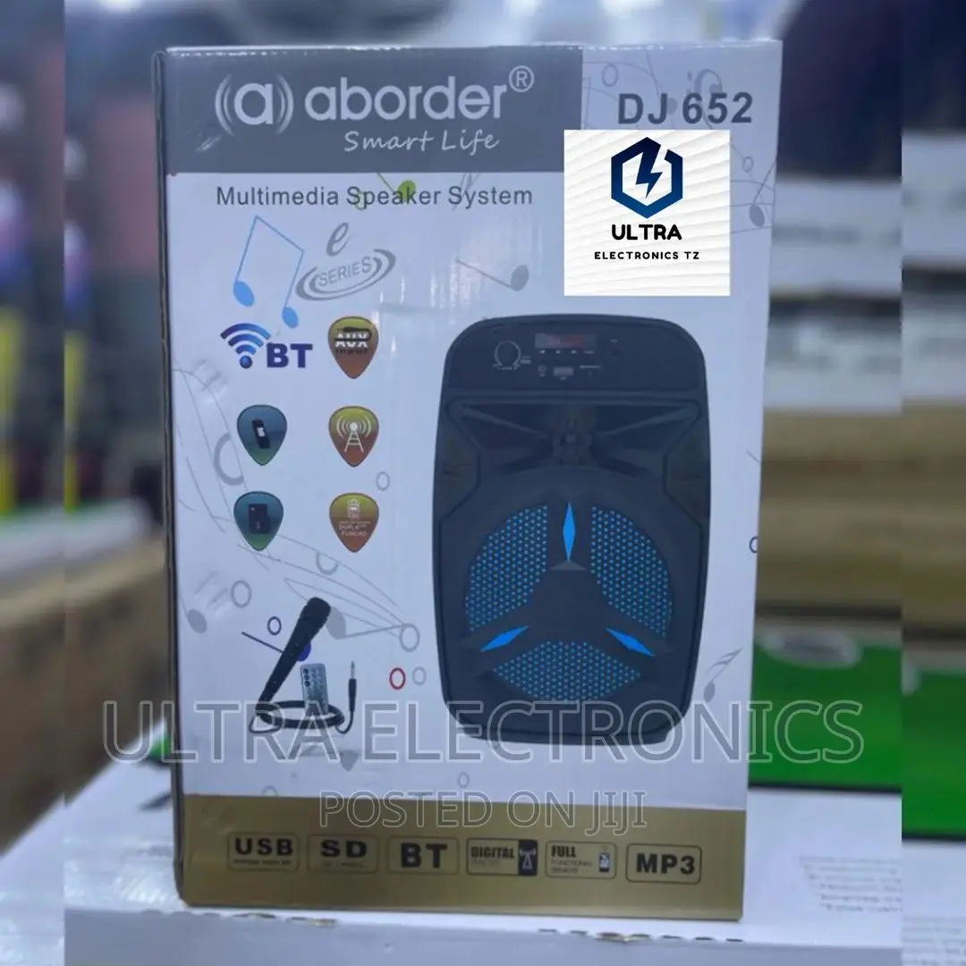 Aborder Portable Rechargeable Speaker With Wired Microphone