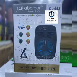 Aborder Portable Rechargeable Speaker With Wired Microphone