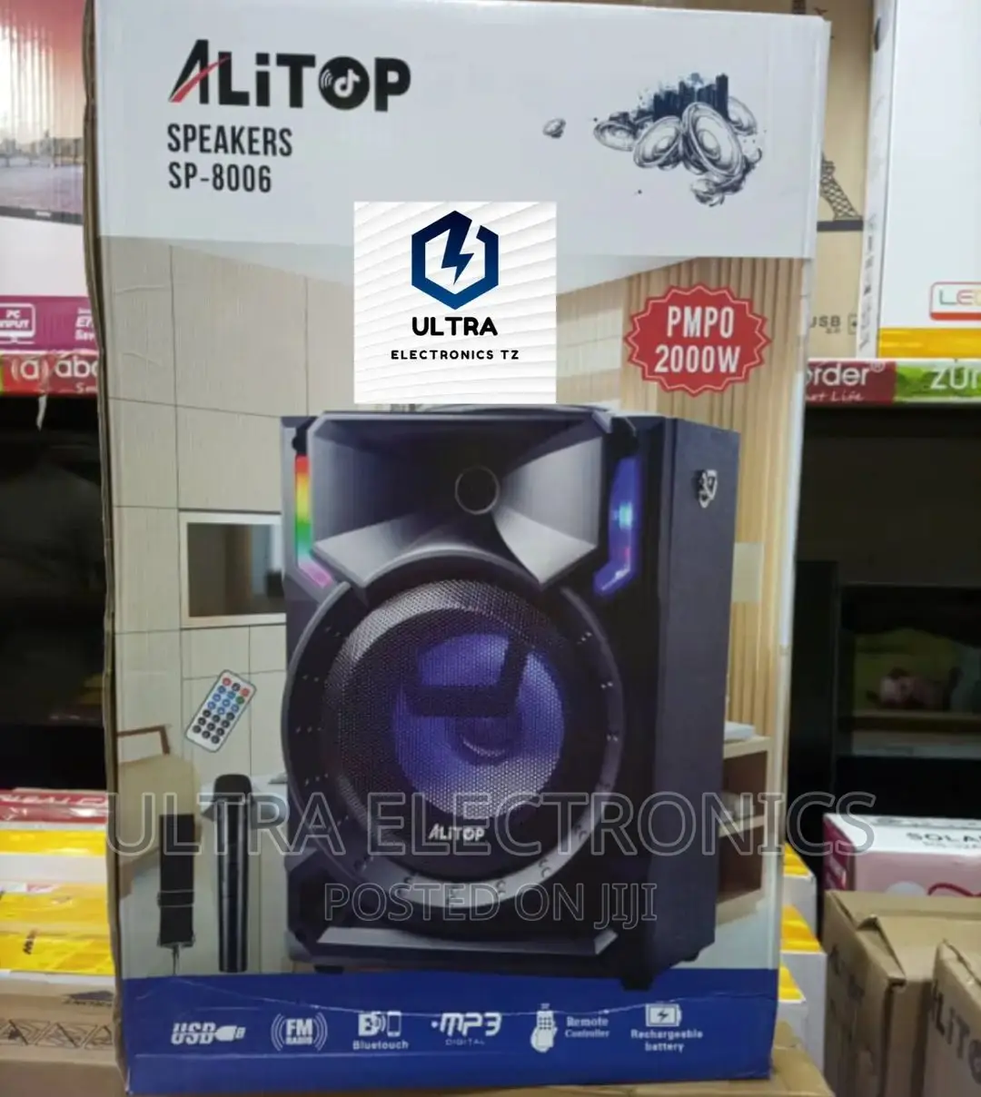 Alitop Portable Rechargeable Speaker With Wireless Mic 