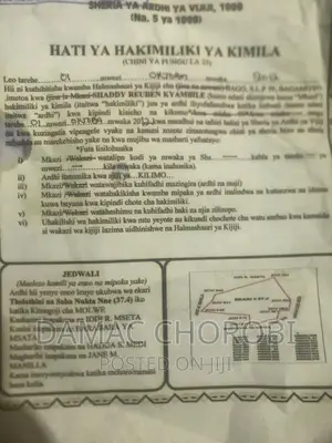 Acre 100 for Sale Bago Bagamoyo