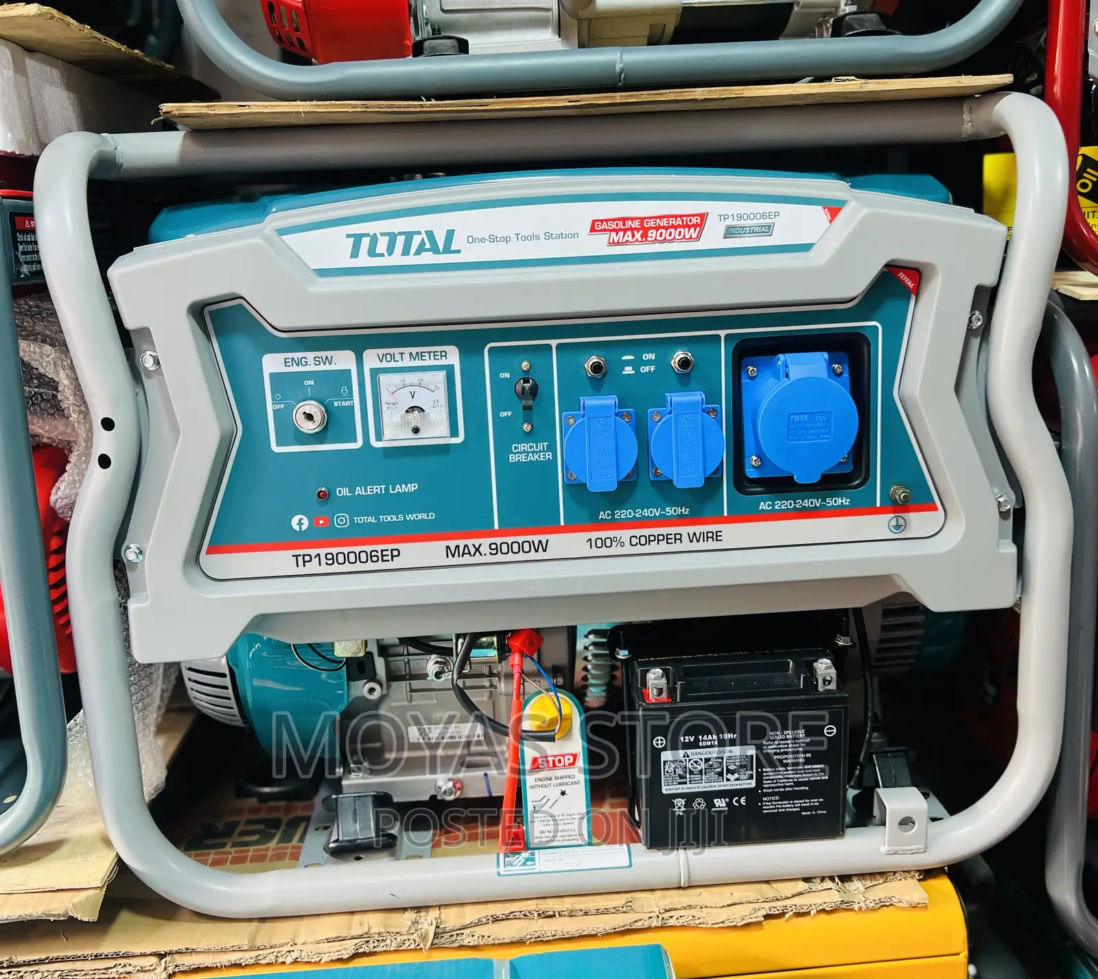 Total Generator 9kw Available