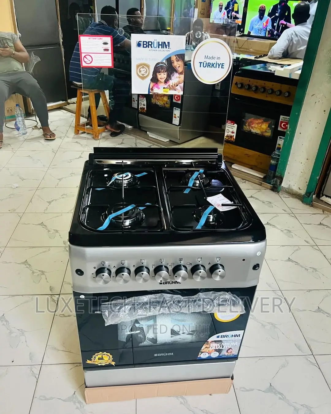 Bruhm Cooker 60*60 Full Gas Burners With Electric Oven