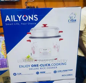 Ailyons Rice Cooker 2.2L With Steam Basket