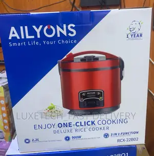 Ailyons 2.2L Electric Rice Cooker Red