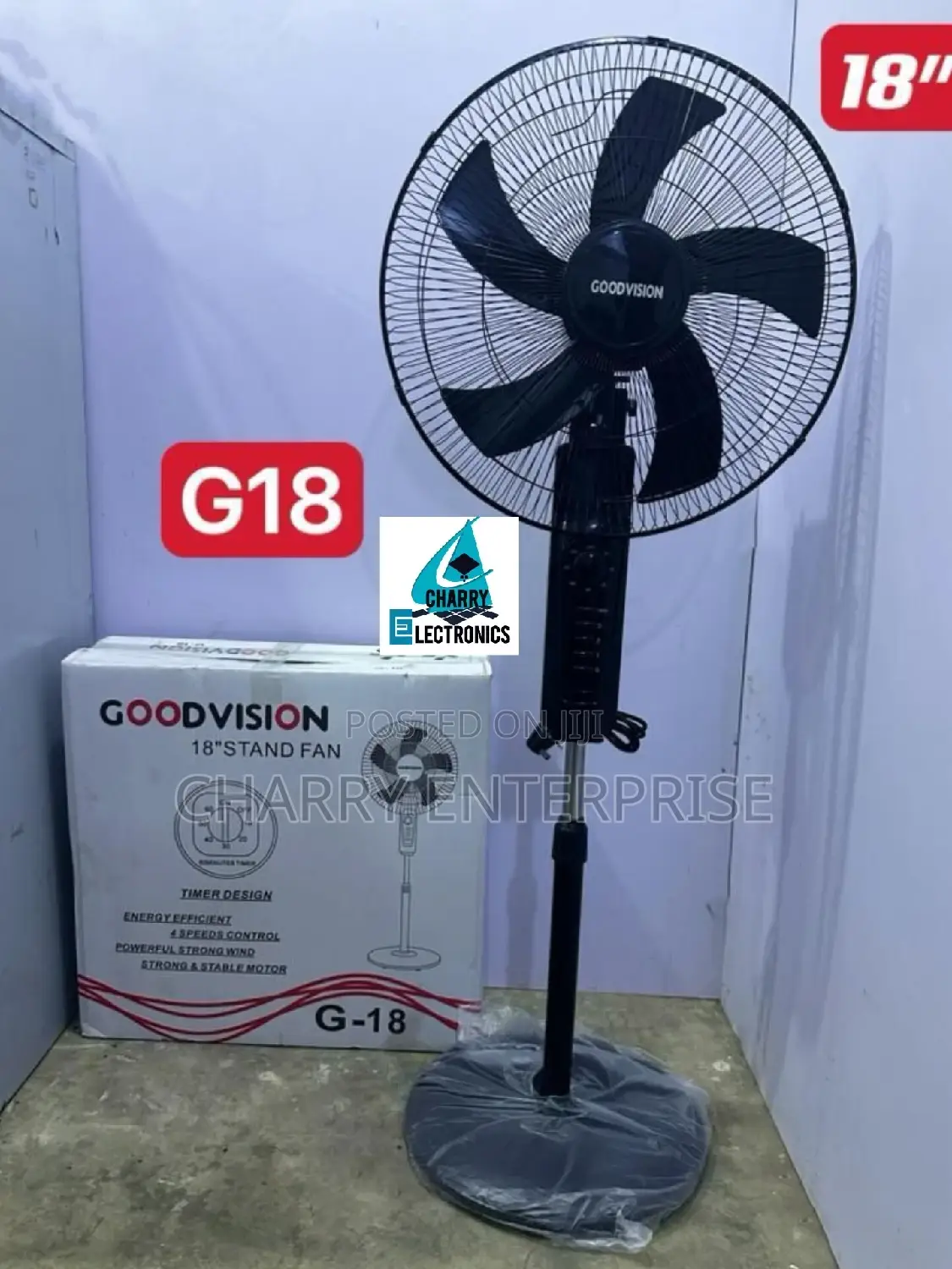 GOODVISION High Quality Stand Fan With Timer Design Size 18"