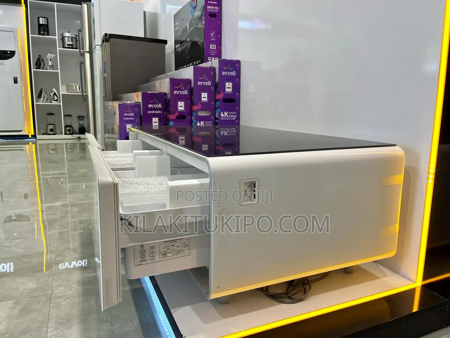 Smart Fridge Table With Sound System