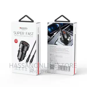 Yesido Y55 With Double Type-C/Usb-C Port Line Car Charger
