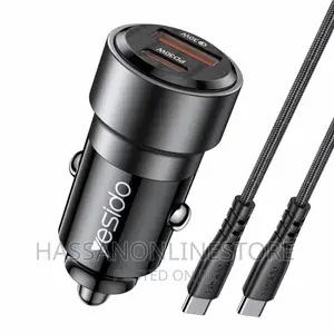 Yesido Y55 With Double Type-C/Usb-C Port Line Car Charger