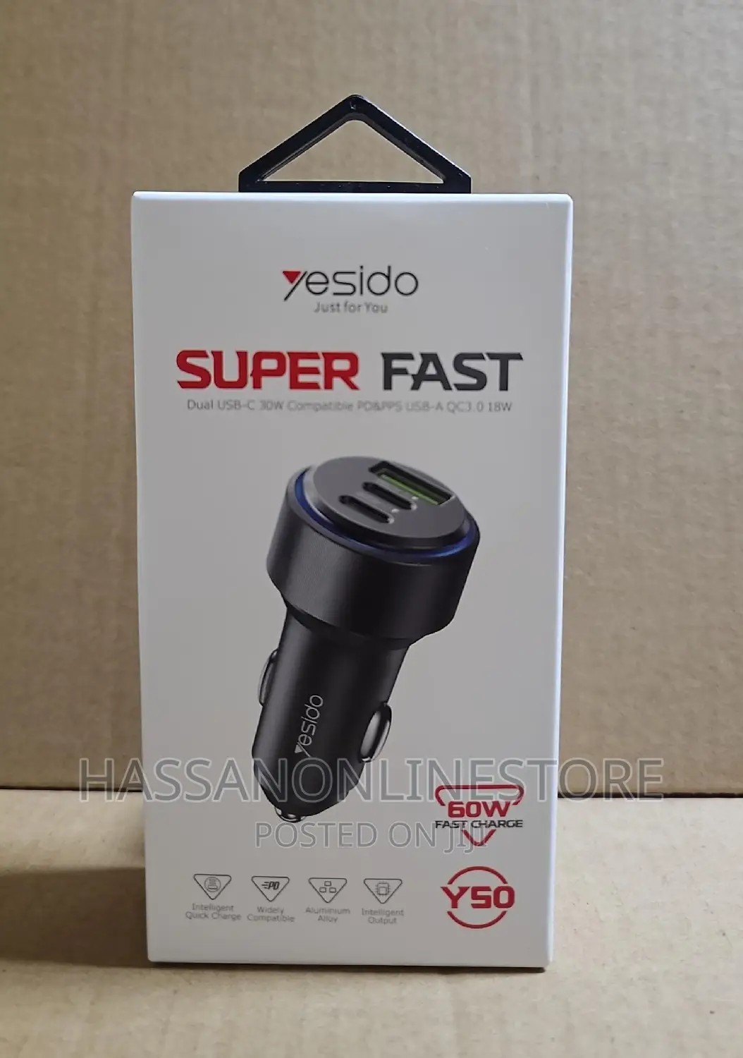 Yesido Y50 Car USB3.0 Fast Charger