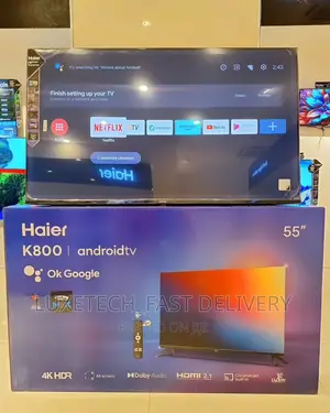 Haier Smart Android Tv 55 Inches Uhd New Model