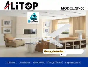 Alitop Ceiling Fan With 3 Blades Size 56" Quiet Motor