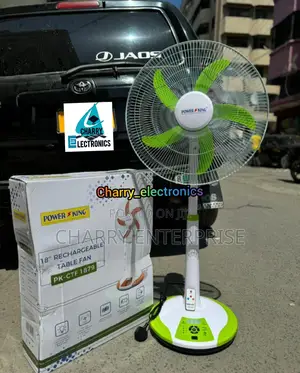 POWER KING Rechargeable Fan / Feni Ya Kuchaji Yenye Remote
